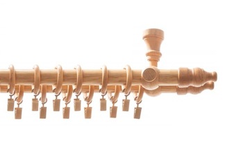 ДЕРЕВЯННЫЙ карниз II 250см ДВОЙНОЙ 28+28 мм потолочный карниз в форме лягушки