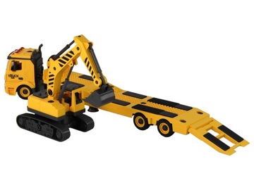 Складной эвакуатор с гусеничным экскаватором Звуковой свет DIY Желтый