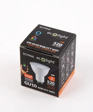 Żarówka LED SMART GU10 6W RGB CCT Wifi tuya