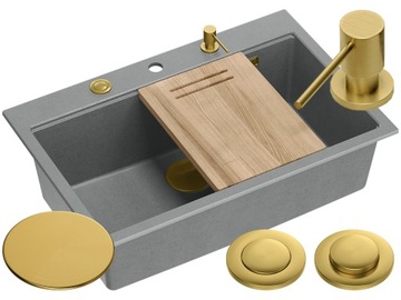 Zlewozmywak Quadron MARC Granit odcienie szarego