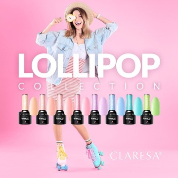 HIT CLARESA pastelowe Lakiery Hybrydowe LOLLIPOP 7