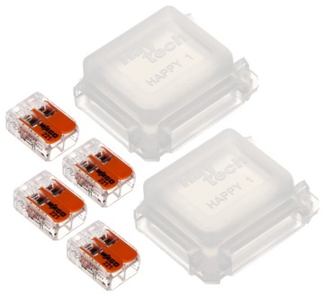 MAŁA PUSZKA POŁĄCZENIOWA ŻELOWA IP68 GELBOX 2 SZTUKI + WAGO