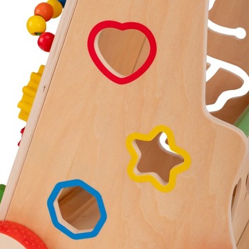 Деревянные обучающие интерактивные ходунки KiddyMoon WK-002