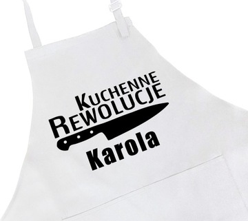 FARTUCH KUCHENNY BAWEŁNIANY Z IMIENIEM NA PREZENT