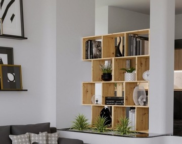 REGAŁ OTWARTY STOJĄCY PÓŁKA FIESTA 4P DĄB ARTISAN