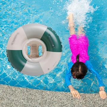 Детский круг для плавания Тренажер для плавания Надувные швы зеленого цвета