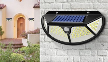СОЛНЕЧНАЯ ЛАМПА С ДАТЧИКОМ ДВИЖЕНИЯ И СУМЕРКИ 100LED