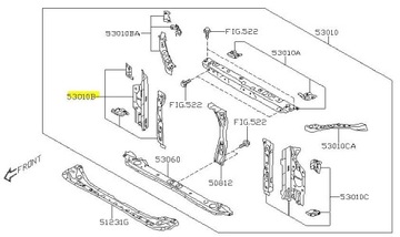 ELEMENT WZMOCNIENIA PRAWY SUBARU IMPREZA XV 2016-