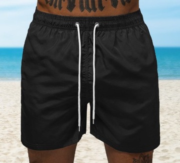 KOMPLET NA CO DZIEŃ I NA PLAŻĘ - Z CZARNA KOSZULKĄ XXL