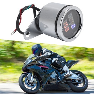 Motocykl 3 w 1 Tachometr Prędkościomierz Odograph Wyświetlacz LCD Odporny na promieniowanie UV