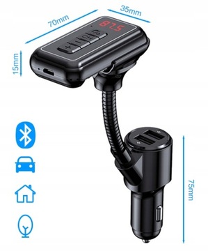 UCHWYT NA SMARTFON DO SZYBY TRASMITER FM DO AUTA