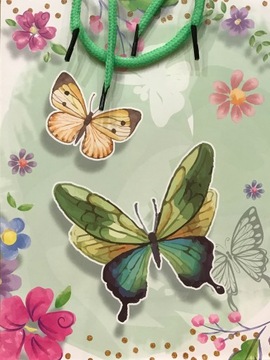 torebka prezentowa motyl kwiaty ok 17,5x24x8,5
