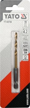 WIERTŁO DO METALU HSS-TiN 4,2MM HEX