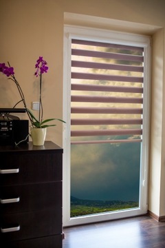 Рулонные шторы ДЕНЬ НОЧЬ в КАССЕТЕ с внутренними направляющими, рулонные шторы НА ЗАКАЗ