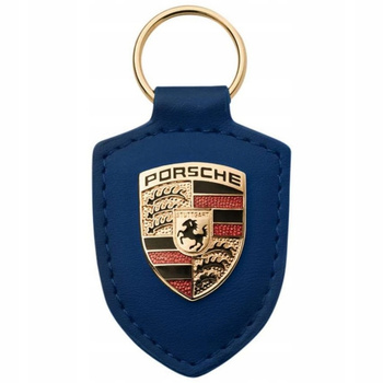 Brelok Porsche skóra oryginalny niebieski PREZENT