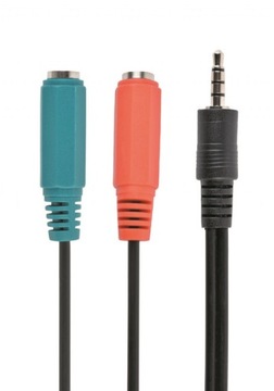 Кабель-адаптер 2 x Mini Jack 3,5 мм, аудио 4-контактный