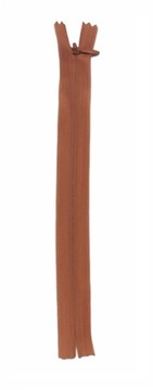 Zamek błyskawiczny kryty stały rudy 1 20cm