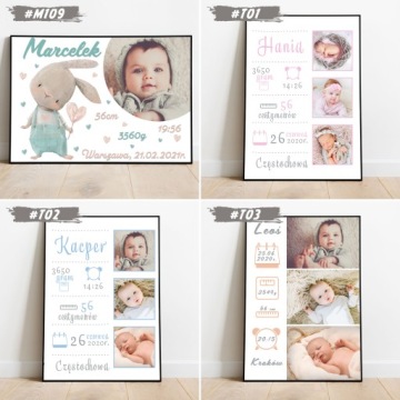 Табличка с фотографией, рамка А4, День Рождения, Крещение