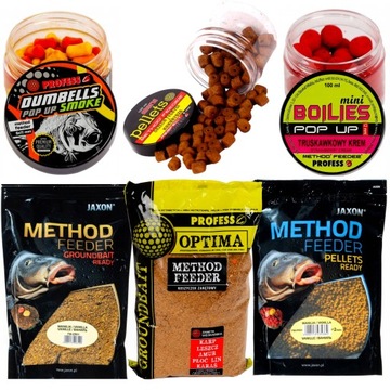 Zestaw METHOD FEEDER- Zanęty Kulki Dumbells Pellet