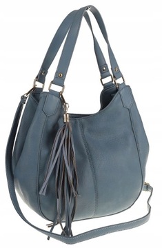 Elegancka torba Torebka Damska listonoszka worek 23021 Blue