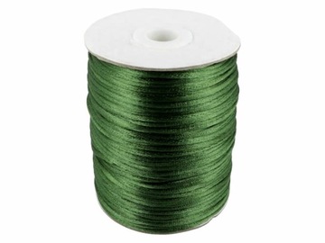 SZNUREK 2mm SATYNOWY gorsetowy topliwy jubilerski BUTELKOWY rolka 100m