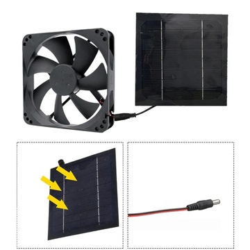2 мини-вентилятора с питанием от солнечных батарей для