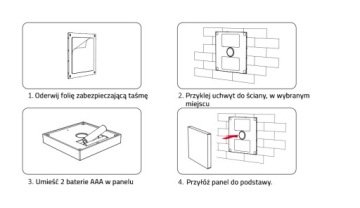 Стеклянная настенная пилотная панель WHITE для светодиодного моноосвещения Milight Miboxer