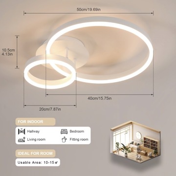 ЛЮСТРА БЕЛАЯ СВЕТОДИОДНАЯ ПОТОЛОЧНАЯ СВЕТИЛЬНИК КОЛЬЦО 3000К СОВРЕМЕННАЯ ДЛЯ ГОСТИНОЙ