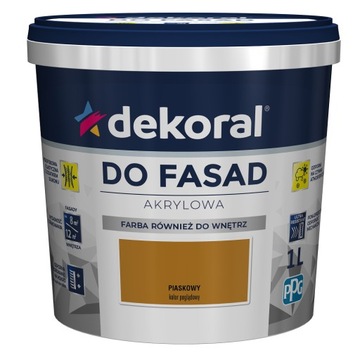 Dekoral do fasad Farba fasadowa zewnętrzna piaskowy 5L