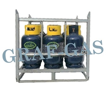 * KONTENER PALETA KOSZ STOJAK 12 X BUTLE GAZOWE 11