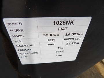 FIAT SCUDO II NÁRAZNÍK ZADNÍ