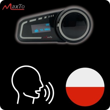 ИНТЕРКОМ МОТОЦИКЛЫ BLUETOOTH MaxTo M2C+LCD+ КОНФЕРЕНЦИИ ДО 6+ ПОЛЬСКИЙ ЛИДЕР