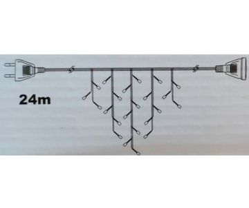 ICILS ГАРЛАНД ШТОР 500 LED ТЕПЛЫЙ БЕЛЫЙ ВСПЫШКА