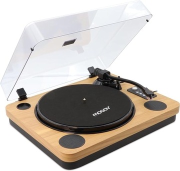 Gramofon Mooov Z Głośnikami i Bluetooth Brązowy 33/45/78