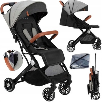 Lekki Wózek spacerowy WALIZKA MoMi Estelle + folia