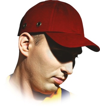 Przemysłowy hełm lekki czerwony BUMPCAP