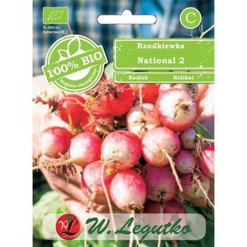 Rzodkiewka National 2 - okrągła, czerwona Legutko