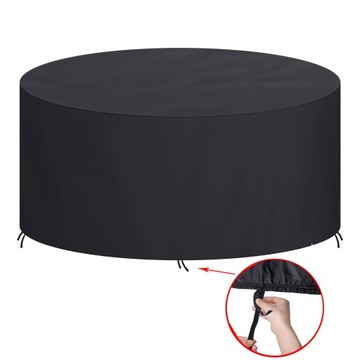 Okrągły Pokrowiec na Meble Ogrodowe Wymiar 158 cm x 80 cm