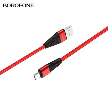 BU10 Кабель Micro USB, прочный, 2,4 А, длина 1,2 м, металлический
