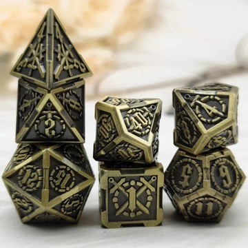 ZAKON PALADYNÓW ZESTAW 7 METALOWYCH KOŚCI RPG