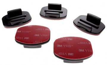 Набор из 6 креплений GoPro: 3 изогнутых + 3 плоских крепления