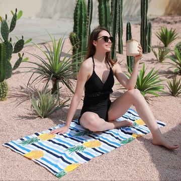 Полотенце пляжное 70х150 см. Быстросохнущее микрофибра.