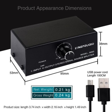 -RCA Stereo Audio Switch Distribution