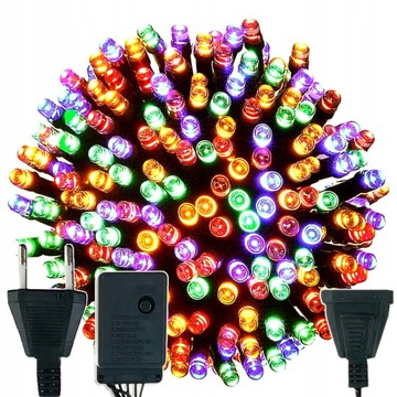 lampki na choinkę 200 LED 16m z programatorem wielokolorowe