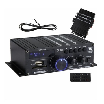 Potężny wzmacniacz 2 kanały Bluetooth 5.0 Wejście na kartę SD/USB radia FM