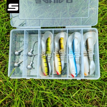 ZESTAW PRZYNĘT Sahido KILLER BITER NATURAL SET 11CM SZCZUPAK SANDACZ SUM