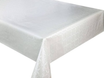 Cerata na Metry Obrus Ceratowy na Wymiar Biały Kratka 260x140 cm