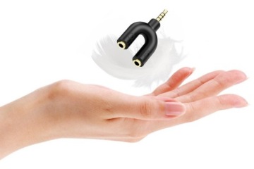 AUX РАЗВЕТВИТЕЛЬ MINI JACK 3,5 ММ ДЛЯ НАУШНИКОВ VEGGIEG