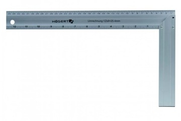 Kątownik stolarski aluminiowy 350x190mm HOGERT