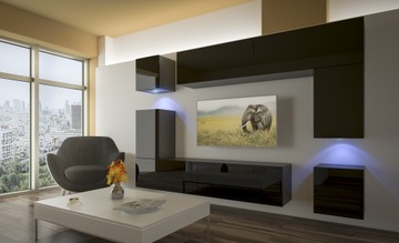 Meblościanka Połysk Zestaw Salon Meble PRAGA N5 1A